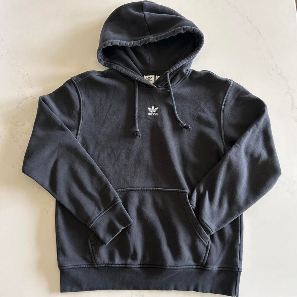 Adidas Women's Black and Navy Hoodie
